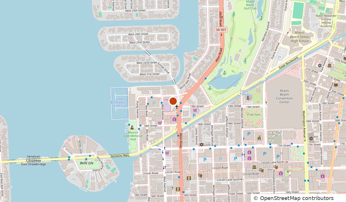 Mapa de ubicación: ubicación aproximada de 1920 Alton Rd., Sunset Harbour